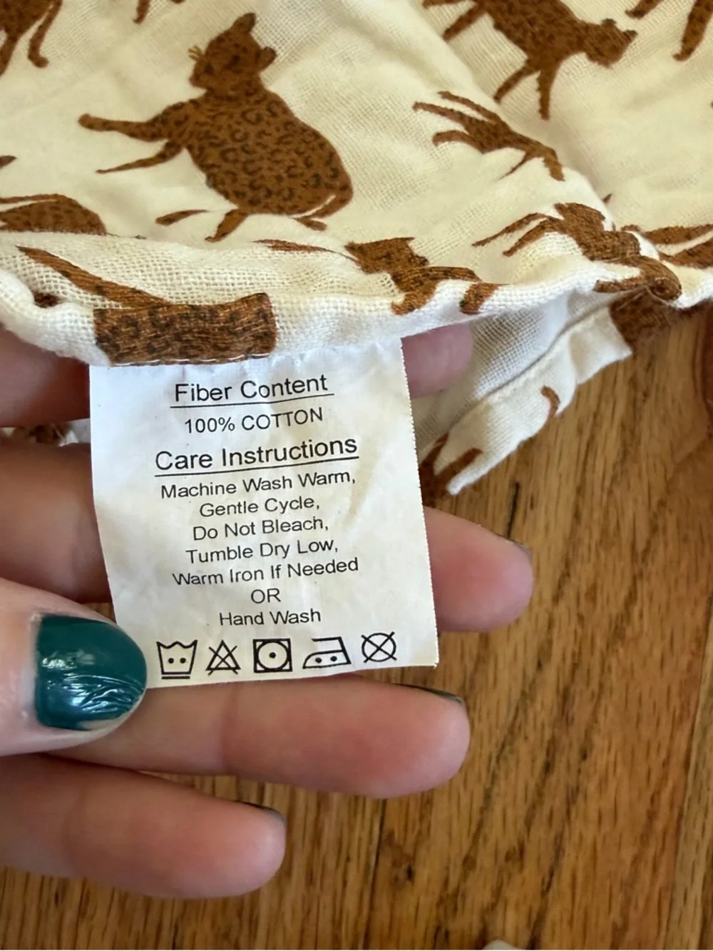 Baby Bib and Burp Cloth Set in Brown Animal Print
